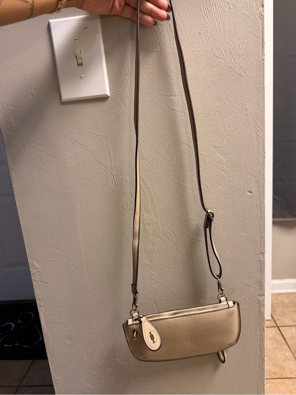 Neutral Beige Crossbody Bag for Women